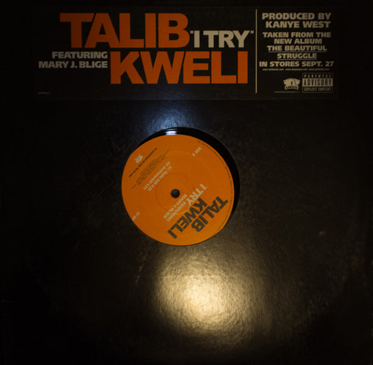 Talib Kweli Featuring Mary J. Blige : I Try (12", Promo)