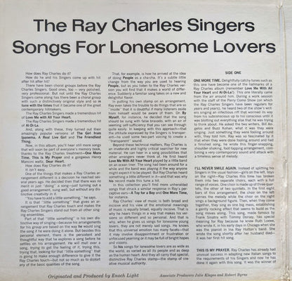 The Ray Charles Singers - Songs For Lonesome Lovers (LP, Album, Mono, Club, Gat)
