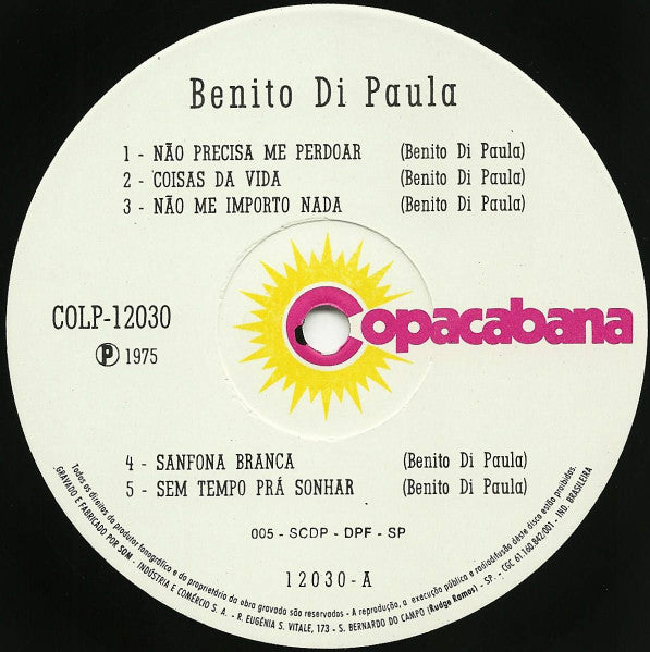 Benito Di Paula - Benito Di Paula (LP, Album)