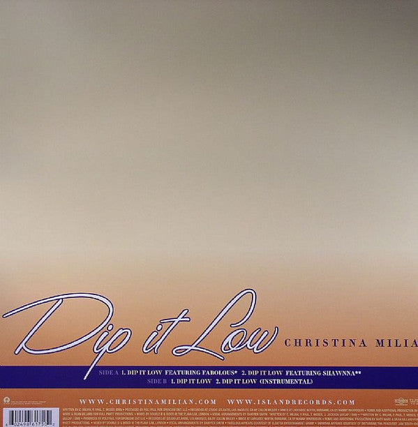 Christina Milian : Dip It Low (12")