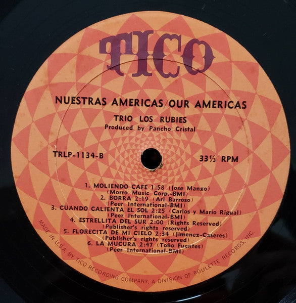 Trio Los Rubies - Nuestras Americas (Our Americas) (LP, Album)