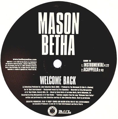 Mason Betha - Welcome Back (12")