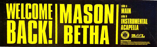 Mason Betha - Welcome Back (12")