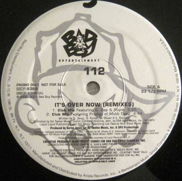 112 - It's Over Now (Remixes) (12", Promo)