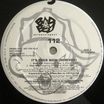 112 - It's Over Now (Remixes) (12", Promo)