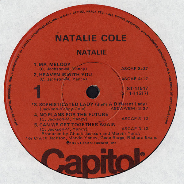 Natalie Cole - Natalie (LP, Album, Win)