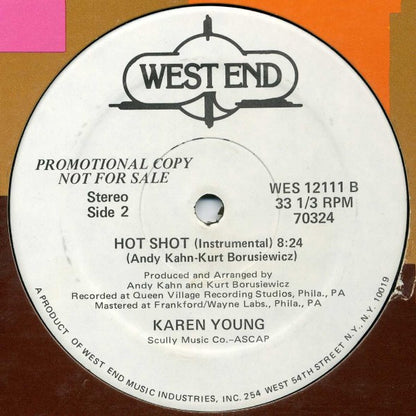 Karen Young : Hot Shot (12", Promo)