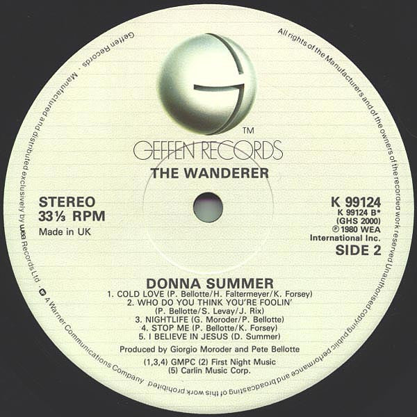 Donna Summer : The Wanderer (LP, Album)