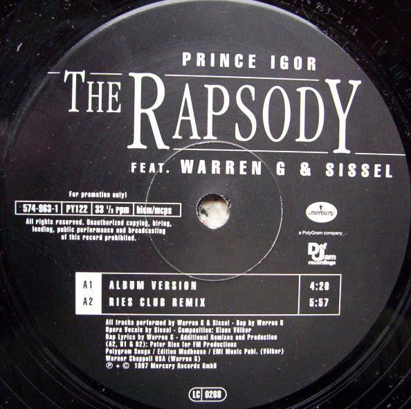 The Rapsody Feat. Warren G & Sissel : Prince Igor (12", Promo)