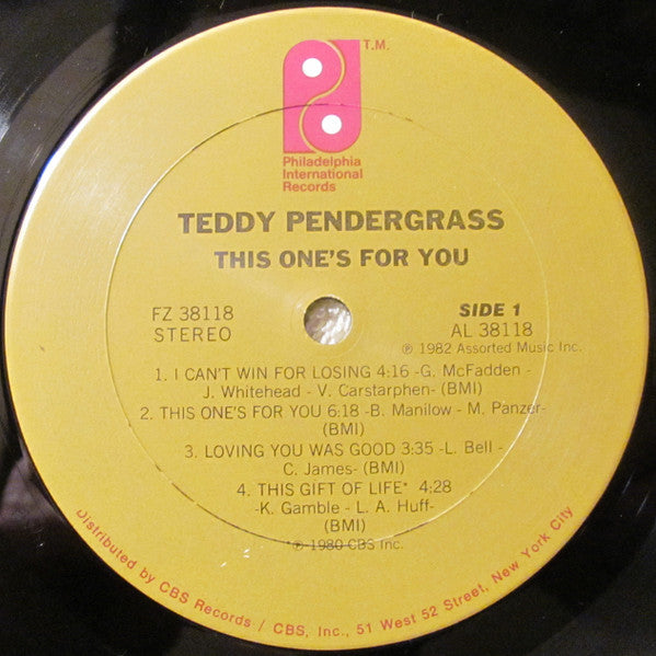 Teddy Pendergrass - This One's For You (LP, Album)