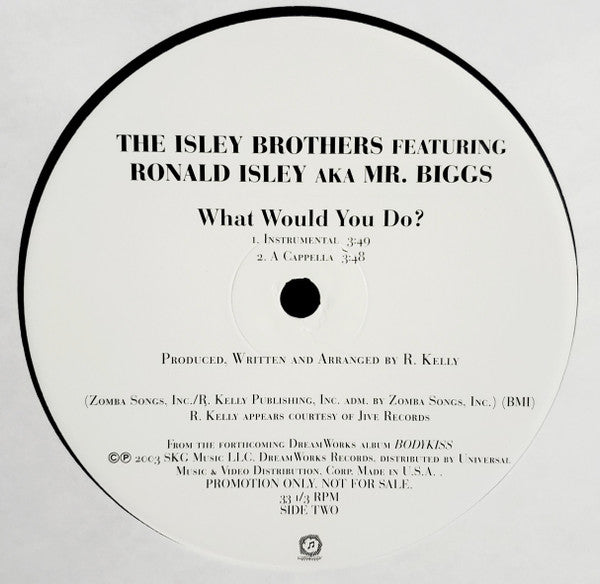 The Isley Brothers Featuring Ronald Isley A.K.A. Mr. Biggs  - What Would You Do? (12", Promo)