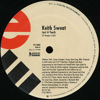 Keith Sweat - Just A Touch (12", Promo)