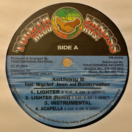 Anthony B, Wyclef Jean, Bone Crusher (2), Snoop Dogg : Lighter/What Would You Do (12")