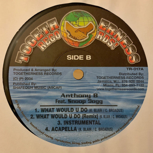 Anthony B, Wyclef Jean, Bone Crusher (2), Snoop Dogg : Lighter/What Would You Do (12")