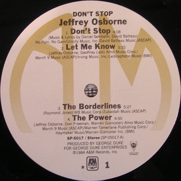 Jeffrey Osborne - Don't Stop (LP, Album, R)