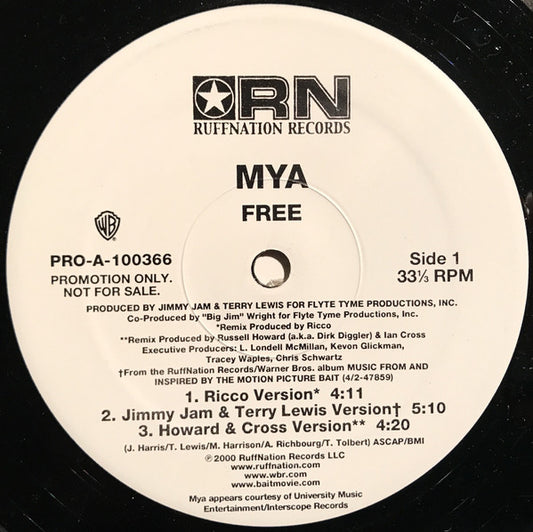 Mya : Free (12", Promo)