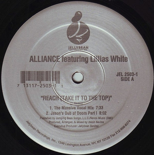 Jason Nevins Presents The Alliance* Featuring Lillias White : Reach (Take It To The Top) (12")