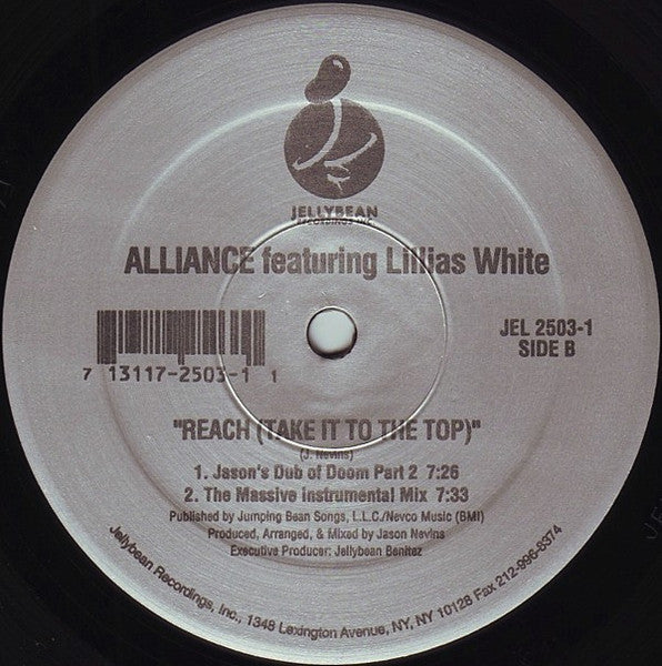 Jason Nevins Presents The Alliance* Featuring Lillias White : Reach (Take It To The Top) (12")