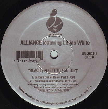 Jason Nevins Presents The Alliance* Featuring Lillias White : Reach (Take It To The Top) (12")