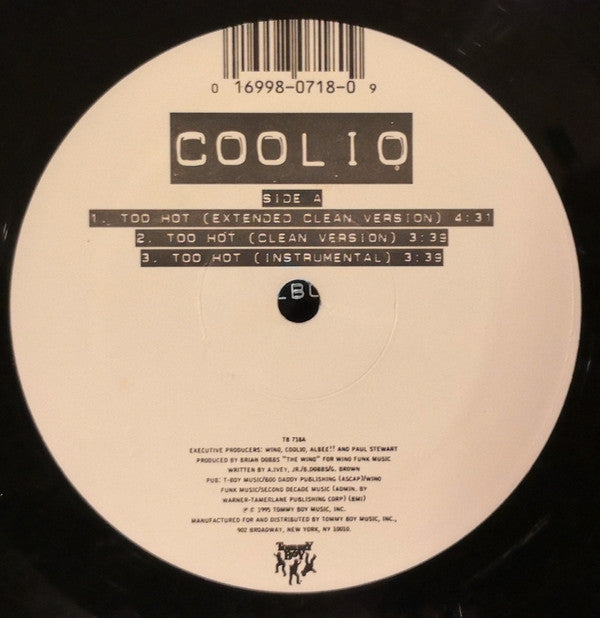 Coolio : Too Hot (12", Maxi)