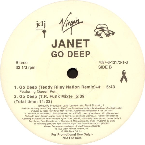 Janet Jackson : Go Deep (12", Single, Promo)