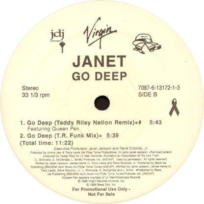Janet Jackson : Go Deep (12", Single, Promo)