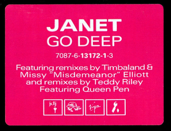 Janet Jackson : Go Deep (12", Single, Promo)