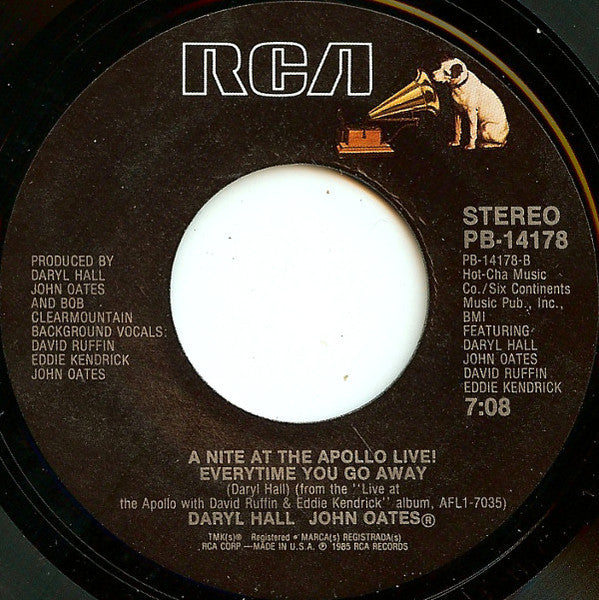 Daryl Hall & John Oates : A Nite At The Apollo Live! (7", Styrene, Ind)