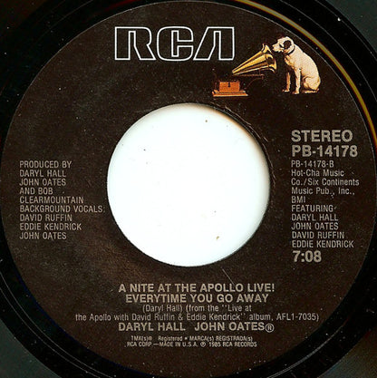 Daryl Hall & John Oates : A Nite At The Apollo Live! (7", Styrene, Ind)