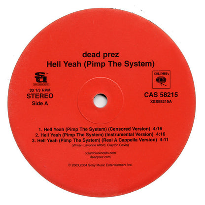 dead prez : Hell Yeah (12", Promo)