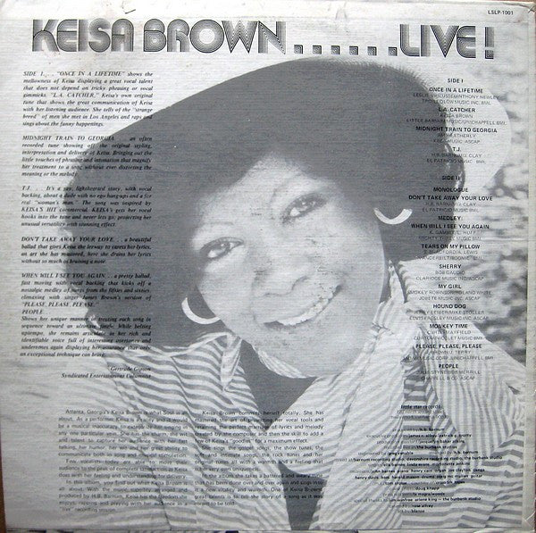 Keisa Brown - Keisa Brown......Live! (LP, Album)