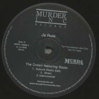 Ja Rule : Clap Back / The Crown (12", Promo)