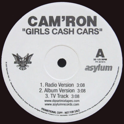 Cam'ron - Girls Cash Cars / Somethin New (12", Single, Promo)