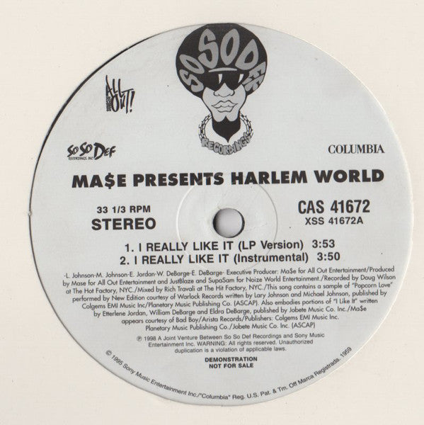 Ma$e* Presents Harlem World - I Really Like It / Meaning Of Family (12", Promo)