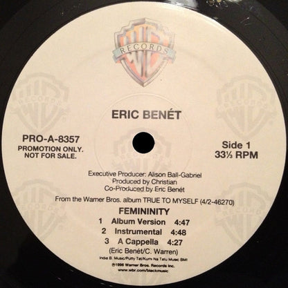 Eric Benét - Femininity (12", Promo)