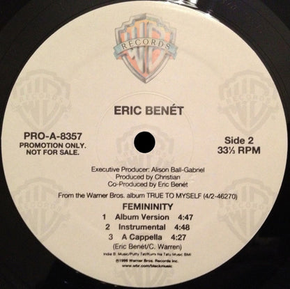 Eric Benét - Femininity (12", Promo)