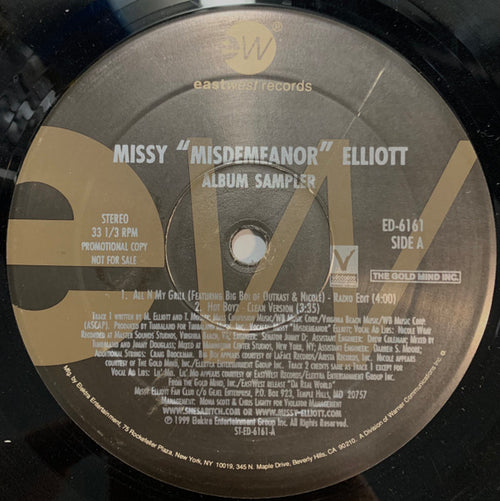 Missy "Misdemeanor" Elliott* : Album Sampler (12", Promo, Smplr)