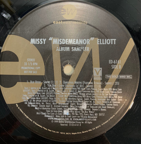 Missy "Misdemeanor" Elliott* : Album Sampler (12", Promo, Smplr)