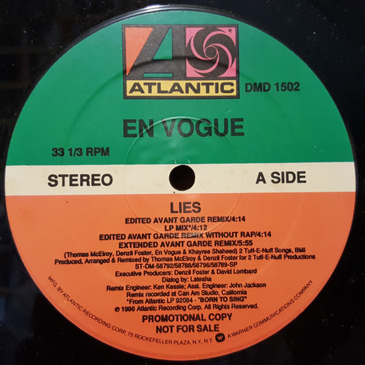 En Vogue : Lies (12", Promo)