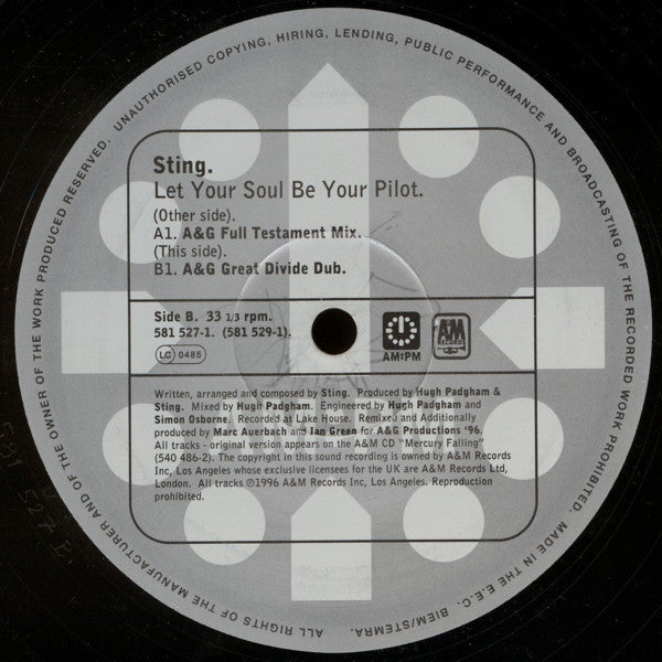 Sting : Let Your Soul Be Your Pilot (The A&G Division Mixes) (2x12", Ltd)
