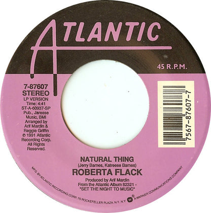 Roberta Flack : Set The Night To Music / Natural Thing (7", Single, Spe)