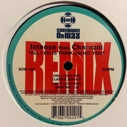 Intense Feat. Charvoni - All I Do Is Think About You (Remixes) (2x12")