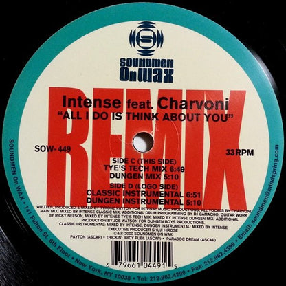 Intense Feat. Charvoni - All I Do Is Think About You (Remixes) (2x12")