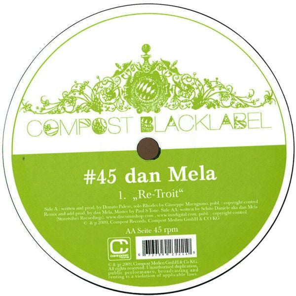 Dodi Palese / Dan Mela - Glow / Re-Troit (12")