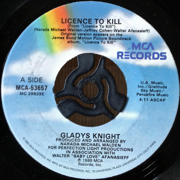 Gladys Knight : Licence To Kill (7")