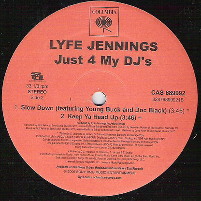 Lyfe Jennings - Just 4 My DJ's (12")