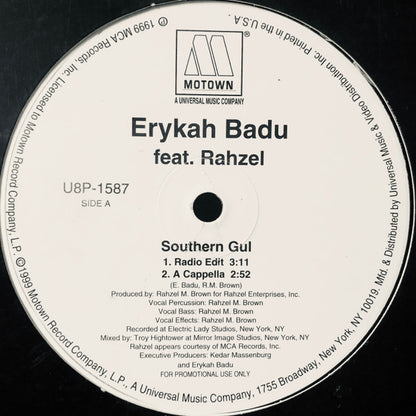 Erykah Badu : Southern Gul (12", Promo)
