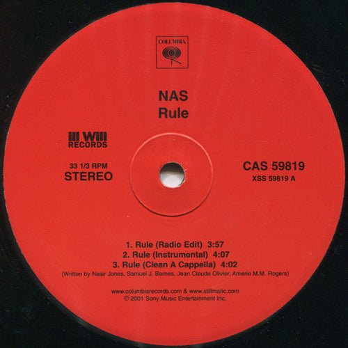 Nas : Rule (12")