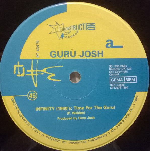 Guru Josh : Infinity (1990's...Time For The Guru) (12", Maxi)