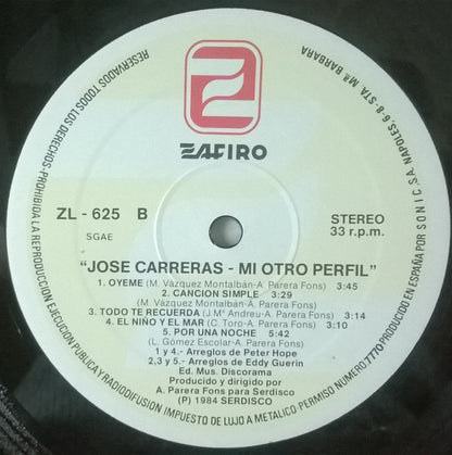 José Carreras : Mi Otro Perfil (LP, Album)